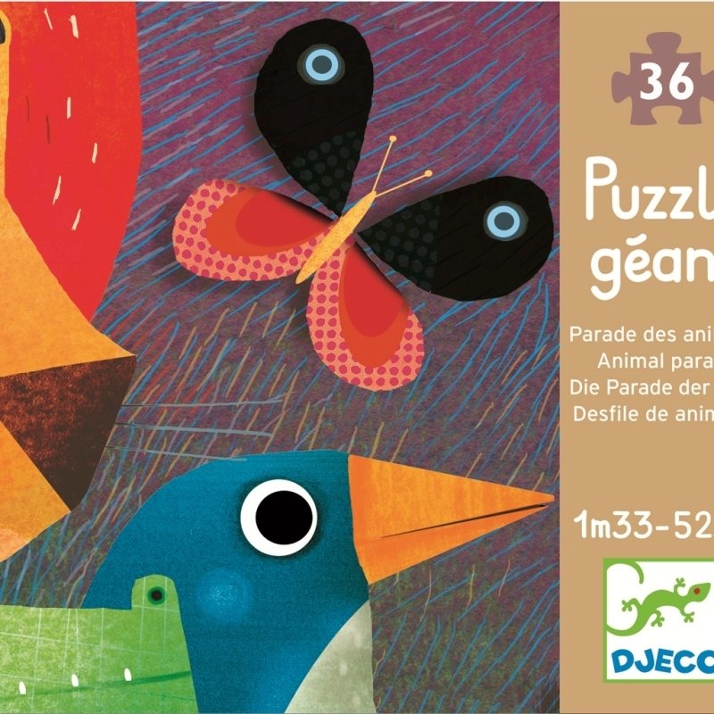 Djeco - Puzzle gigant Parada animalelor