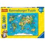 Ravensburger - Puzzle educativ Harta calatorii Puzzle Copii, piese 100 - 2