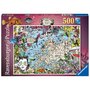 Ravensburger - Puzzle educativ Harta Europei Puzzle Copii, piese 500 - 1