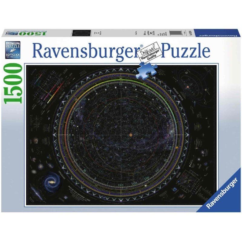 Ravensburger - Puzzle Harta universului, 1500 piese