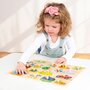 New classic toys - Puzzle din lemn Safari Puzzle Copii, piese17 - 5