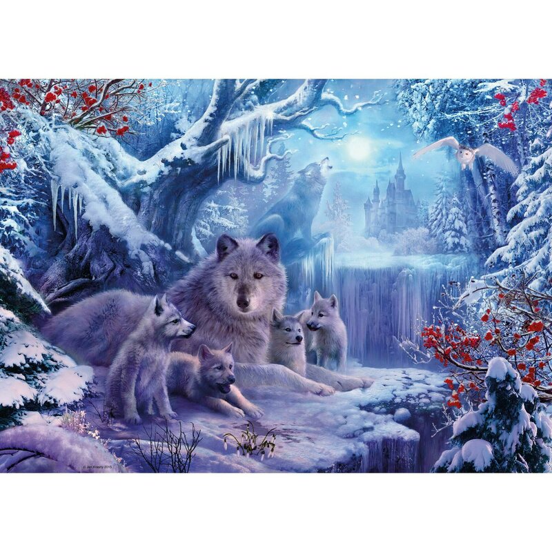 Ravensburger - puzzle lupi iarna, 1000 piese