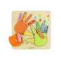 Masterkidz - Puzzle din lemn Mainile si degetele , Puzzle Copii, piese 12 - 2