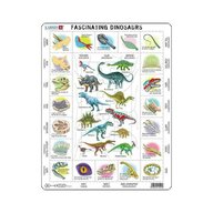 Larsen - Puzzle maxi Dinozauri fascinanti, orientare tip vedere, 35 de piese, 