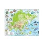 Larsen - Puzzle maxi Harta Asiei cu animale, orientare tip vedere, 63 de piese,  - 1
