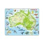 Larsen - Puzzle maxi Harta Australiei cu animale, orientare tip vedere, 65 de piese,  - 1