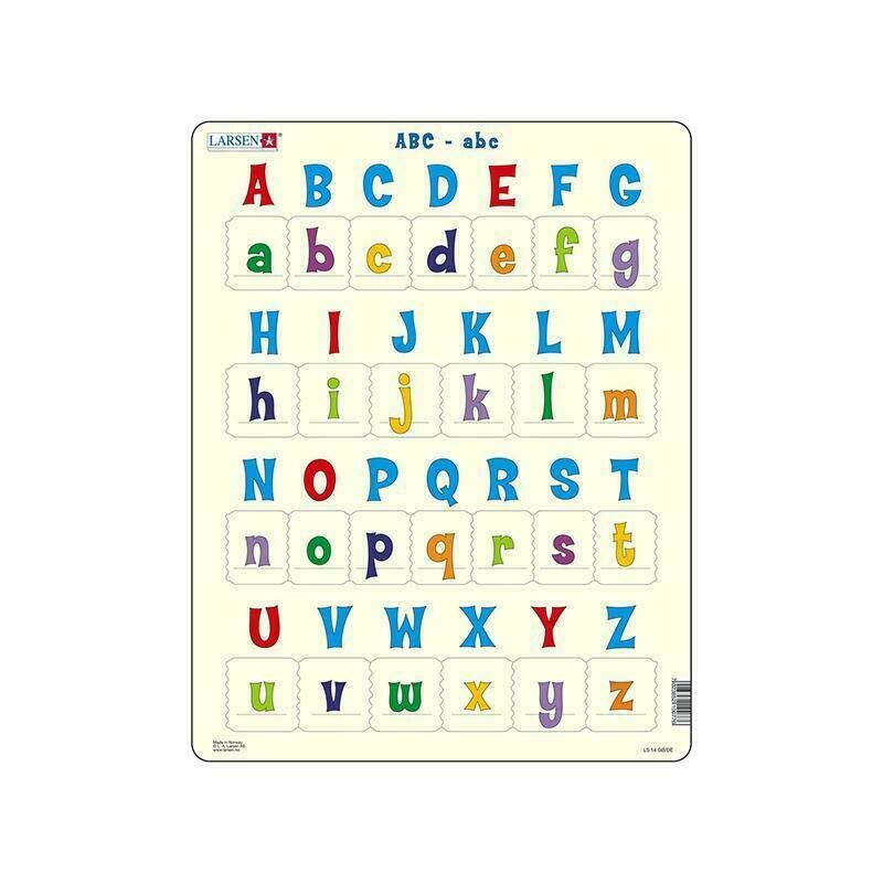 Puzzle maxi Literele mari si mici ale alfabetului, orientare tip portret, 26 de piese, Larsen