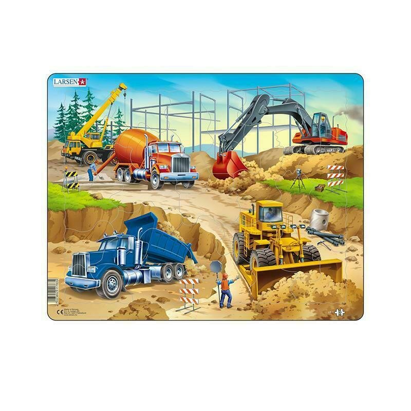 Larsen - Puzzle maxi Santierul de constructie orientare tip vedere 30 de piese