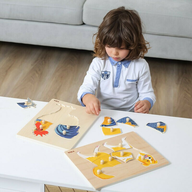 Viga - Puzzle Montessori, Pisica,