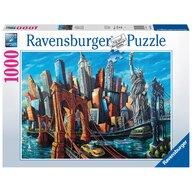 Ravensburger - Puzzle orase New york Puzzle Adulti, piese 1000