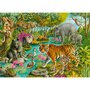 Ravensburger - Puzzle animale Padure in India Puzzle Copii, piese 60 - 1