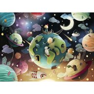 Puzzle Planete Si Animalute, 100 Piese