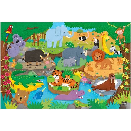 Galt - Puzzle de podea Alfabetul animalutelor , Puzzle Copii, piese 30