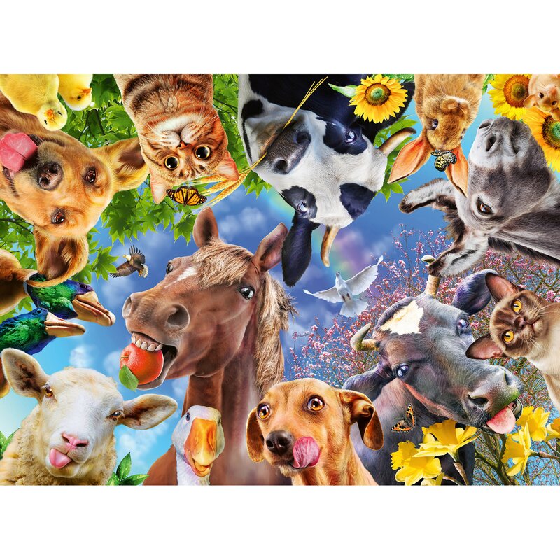 Ravensburger - Puzzle animale Portret cu animale Puzzle Copii, piese 200