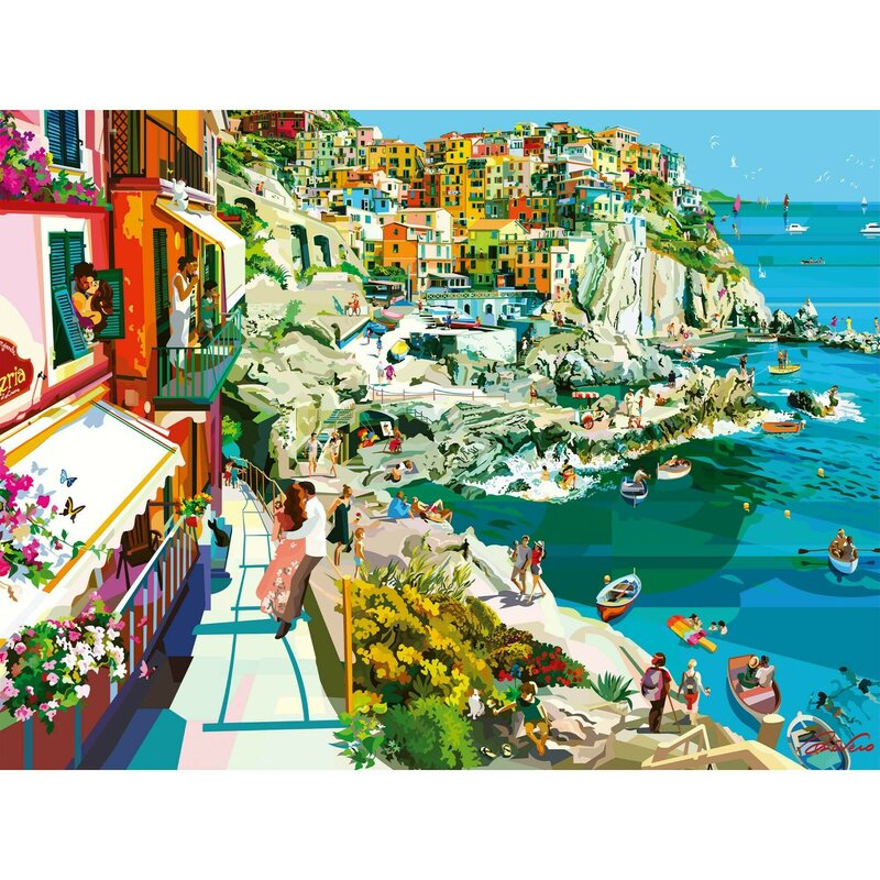 Ravensburger - puzzle romantism in cinque terre, 1500 piese
