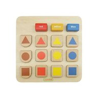 Masterkidz - Puzzle sortator dupa forma si culoare  din lemn  +2 ani