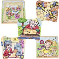Beleduc - Puzzle din lemn Mierea de albine Stratificat Puzzle Copii, piese 28
