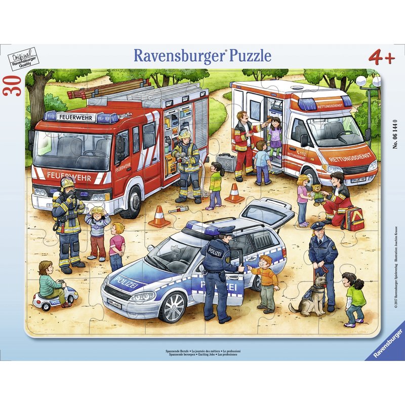 Ravensburger - Puzzle tip rama Meserii interesante, 30 piese