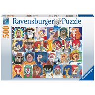 Ravensburger - Puzzle abstract Tipuri de fete Puzzle Copii, piese 500