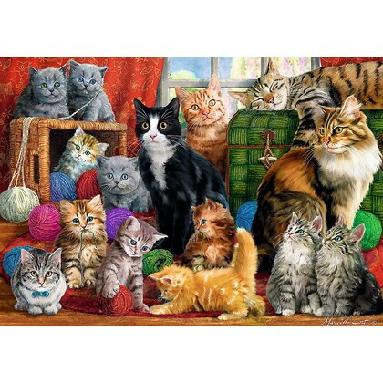 Trefl - Puzzle animale Intalnirea pisicutelor , Puzzle Copii, piese 1000