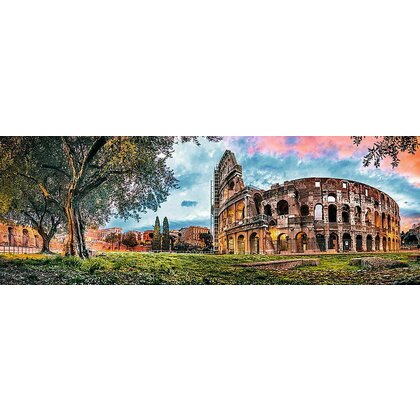 Trefl - Puzzle peisaje Coloseumul la rasarit , Puzzle Copii , Panorama, piese 1000