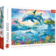 Trefl - PUZZLE  1500 FAMILIA DE DELFINI