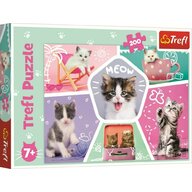 Trefl - Puzzle animale Pisicute in actiune , Puzzle Copii, piese 200