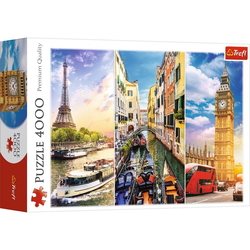 Trefl - Puzzle peisaje Calatorie in Europa , Puzzle Copii, piese 4000