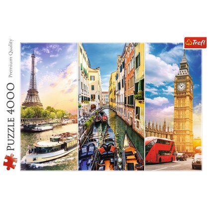 Trefl - Puzzle peisaje Calatorie in Europa , Puzzle Copii, piese 4000