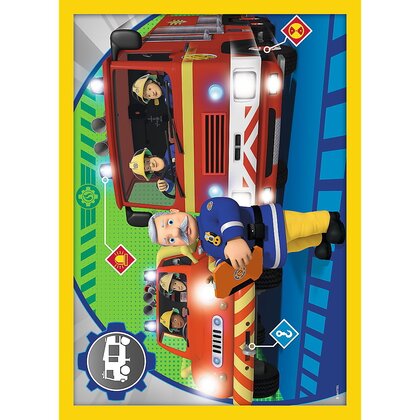 Trefl - Puzzle personaje Ajutoarele Pompierului Sam , Puzzle Copii ,  4 in 1, piese 207