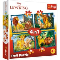 Trefl - PUZZLE  4IN1 LION KING - AVENTURILE LUI SIMBA
