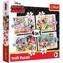 Trefl - Puzzle personaje Minnie Mouse si prietenii ei , Puzzle Copii ,  4 in 1, piese 71 - 1