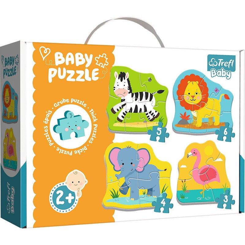 Trefl - puzzle animale baby clasic animale safari , puzzle copii, piese 18, multicolor