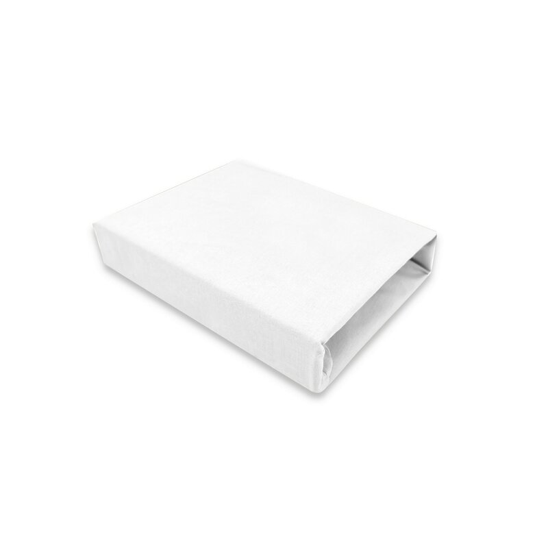 Qmini - Cearceaf cu elastic pentru patut leagan sau patut co-sleeper, Dimensiune 90x40 cm, Din bumbac jersey, Material certificat Oeko Tex Standard 100, White