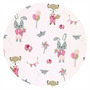 Qmini - Lenjerie patut 3 piese, Cu protectie laterala, Din bumbac certificat Oeko Tex Standard 100, Pentru patut 140x70 cm, Fox and Rabbit, Pink - 3