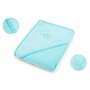 Qmini - Prosop cu gluga, Din bumbac, 80x80 cm, Turquoise - 1
