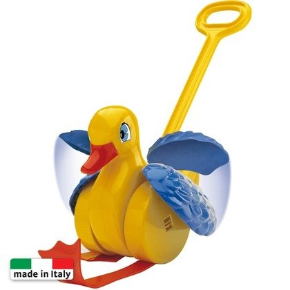 Quercetti - Jucarie pentru bebelusi cu maner Quack Flap Gasca
