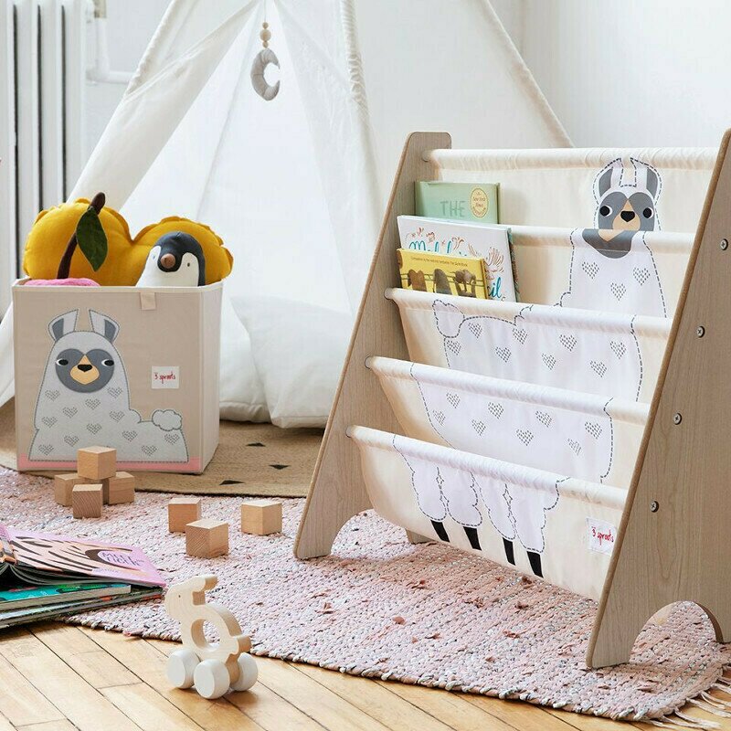 3 sprouts - raft organizator de carti pentru copii, dragon,