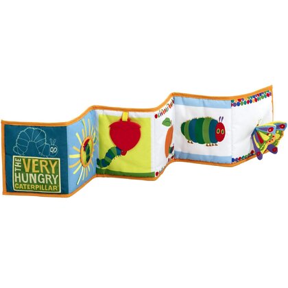 Rainbow Designs - Jucarie textila Tiny & Very Hungry Caterpillar cu doua fete pentru dezvoltare senzoriala