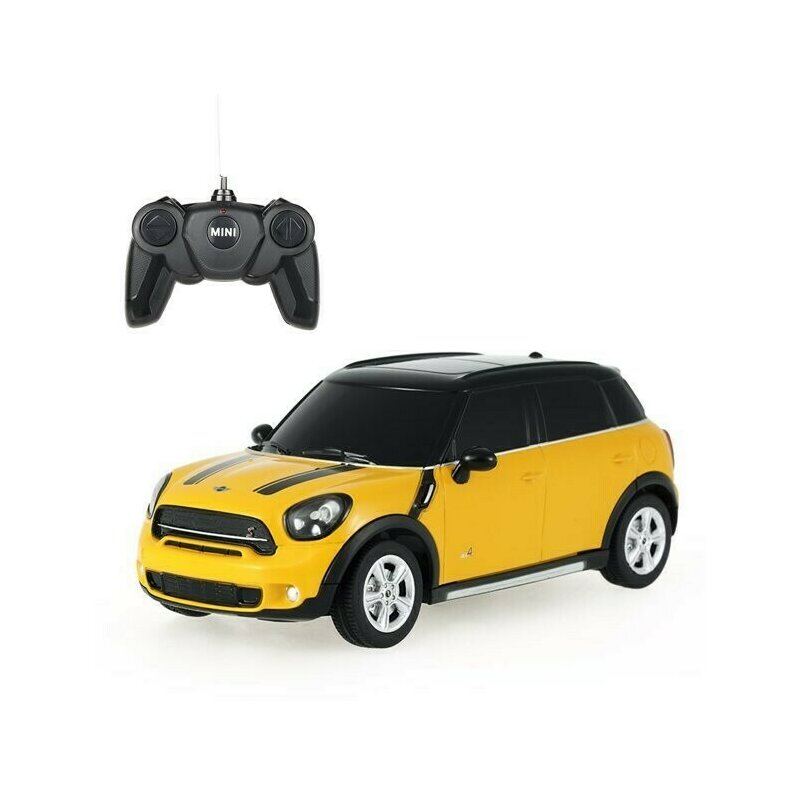 Rastar - MASINA CU TELECOMANDA MINI COOPER S COUNTRYMAN GALBEN CU SCARA 1 LA 24