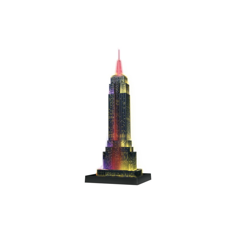 Ravensburger - Puzzle 3D Empire State Building - Lumineaza noaptea, 216 piese