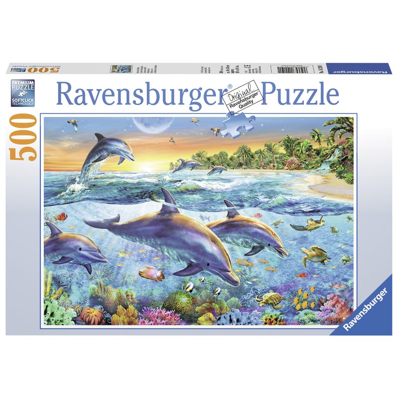 Ravensburger - Puzzle Delfini, 500 Piese