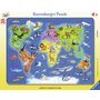 Puzzle Harta Lumii Cu Animale, 30 Piese - 1
