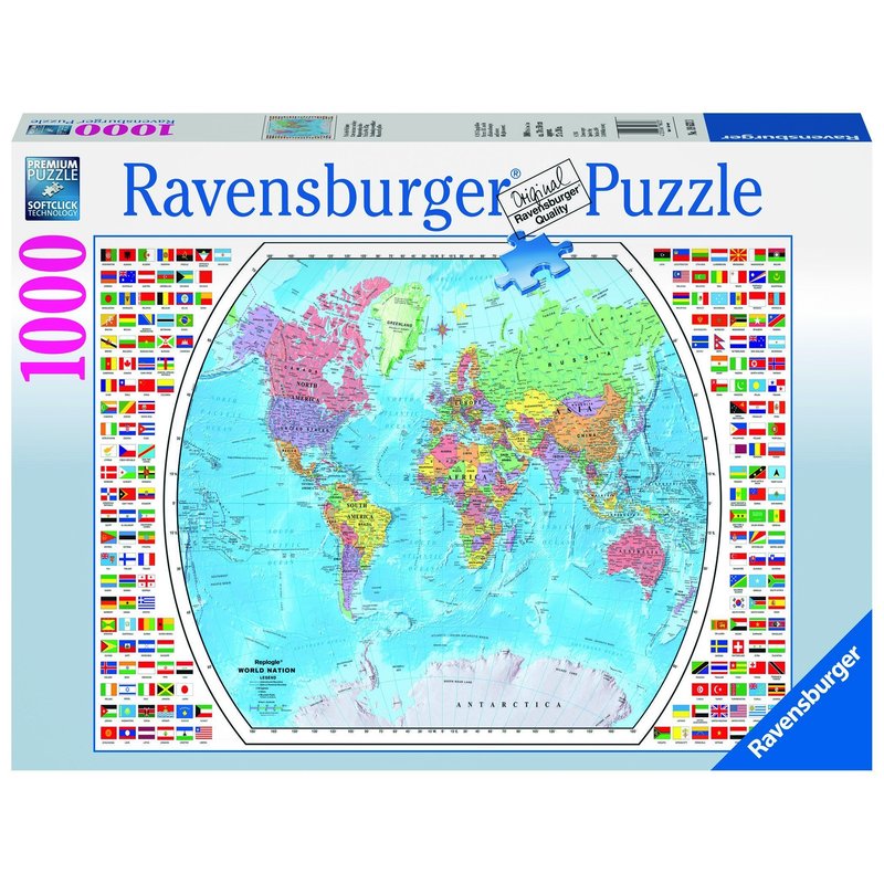 harta interactiva a lumii momki cu animale Puzzle Harta Politica A Lumii, 1000 Piese