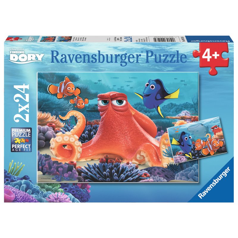 Ravensburger - Puzzle In cautarea lui Dory, 2x24 piese