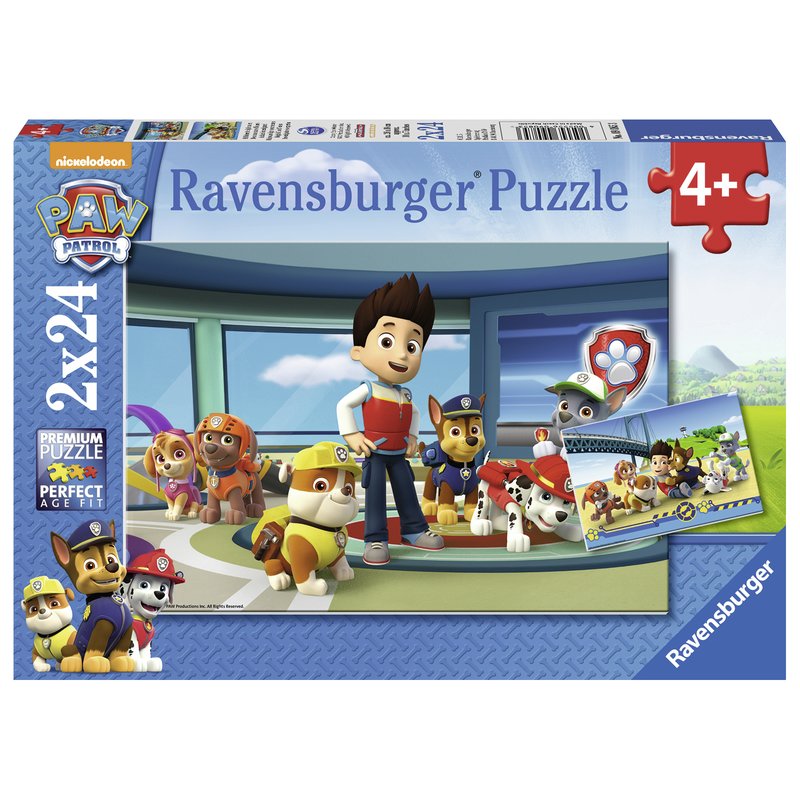 Ravensburger - Puzzle Patrula catelusilor, 2 x 24 piese