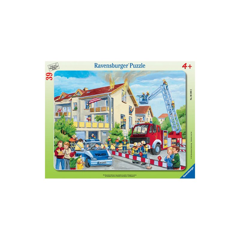 Ravensburger - Puzzle Pompieri in actiune, 39 piese