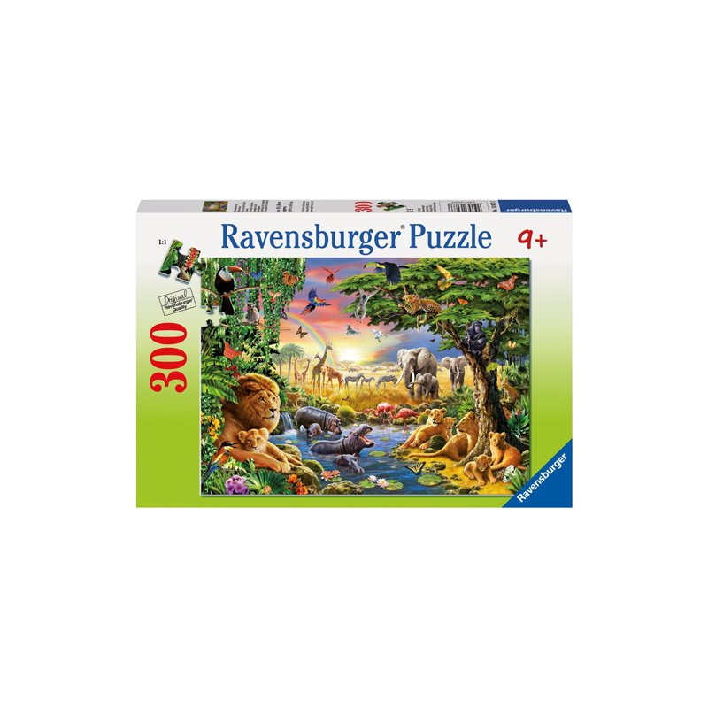 Ravensburger - Puzzle Seara in jungla, 300 piese