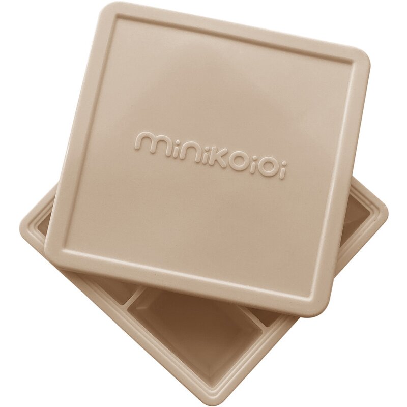 Minikoioi - recipient stocare hrana compartimentat , - bubble beige