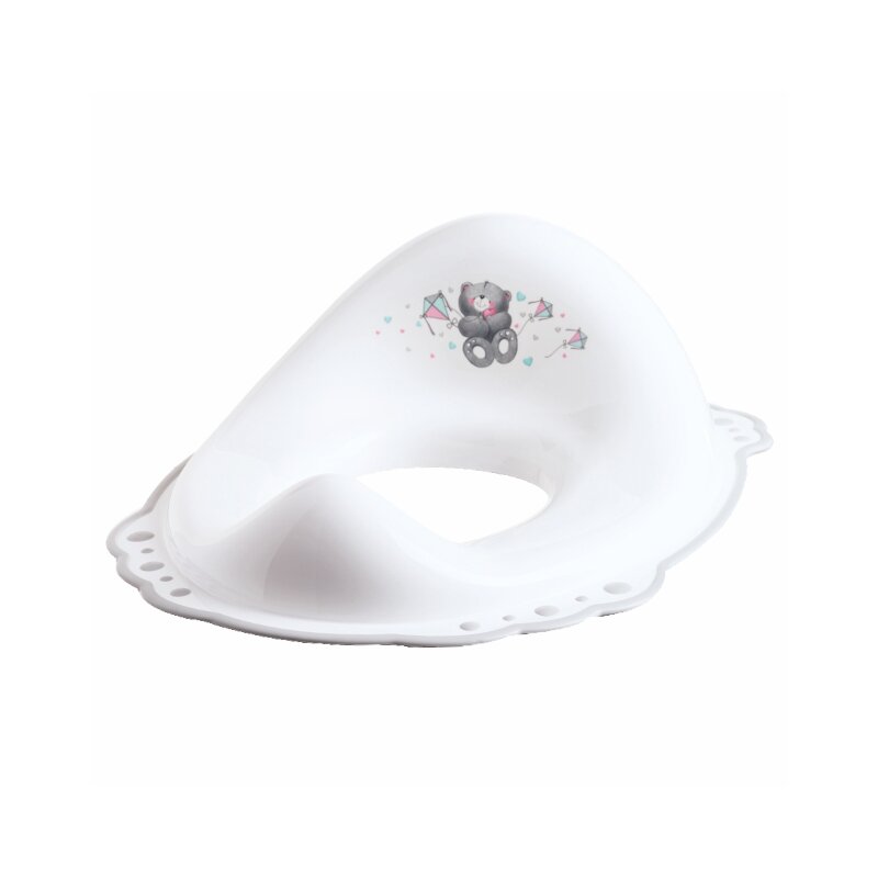 Maltex baby - reductor toaleta copii, antiderapant, bear alb,